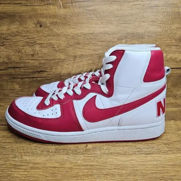 Nike Terminator High Red White Sneakers sz 8.5 Mens - Picture 2 of 8